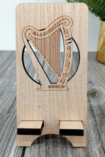 Load image into Gallery viewer, Traditional Irish Harp Phone Stand