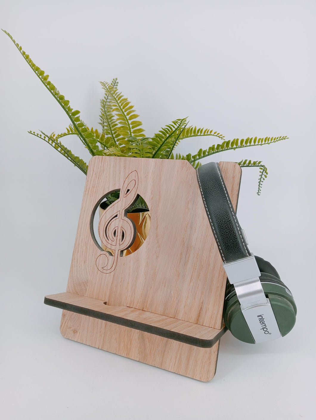 6mm Music Note-Style Stand for Books, Headphones ,iPads & Phones – 2-Piece Slot-Together Design with Cable Room