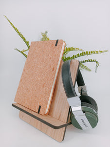 6mm Music Note-Style Stand for Books, Headphones ,iPads & Phones – 2-Piece Slot-Together Design with Cable Room