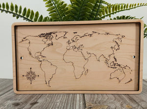 World Map Coin Holder