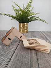 Load image into Gallery viewer, 5 Engraved Coasters Plus Holder

